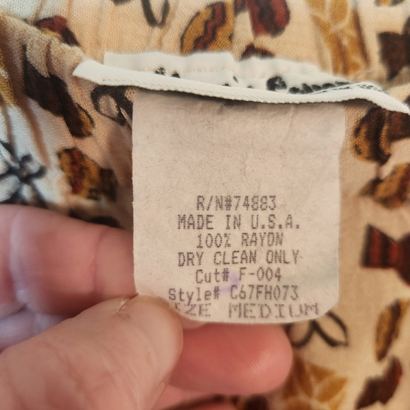 Vintage Made In USA Midi Length Pull-on Skirt Size Medium Tribal Africa Boho - Picture 4 of 16